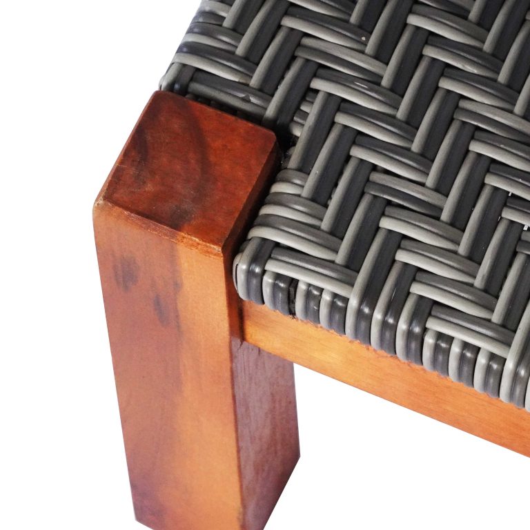 Dale-Poly-rattan-wood-Stool-Grey-Top-Down